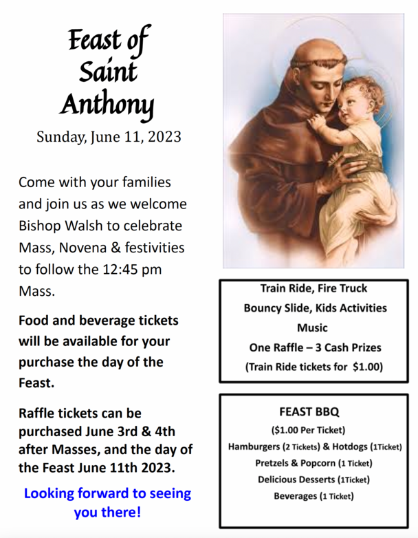 Feast of Saint Anthony St Anthony Nanuet NY